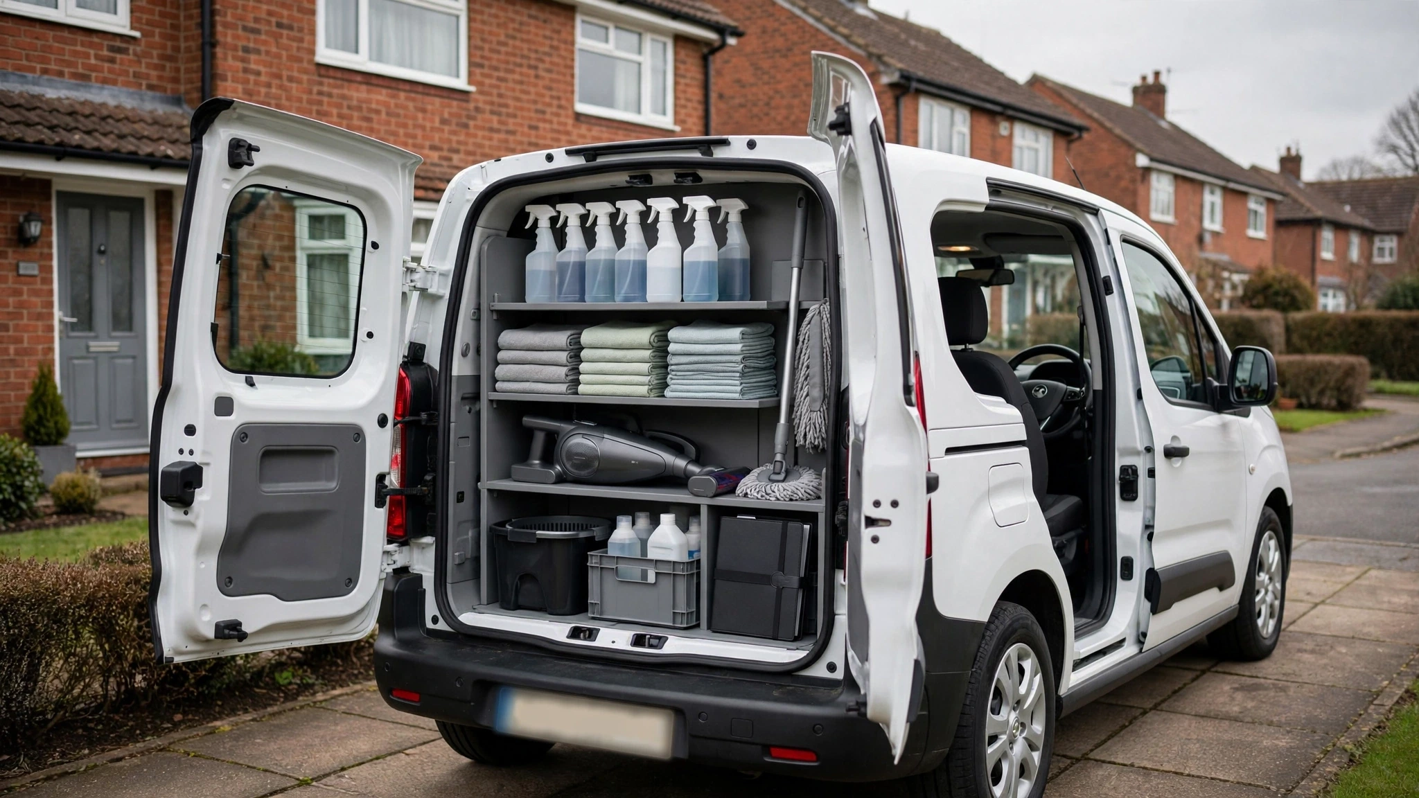 White van with eco products